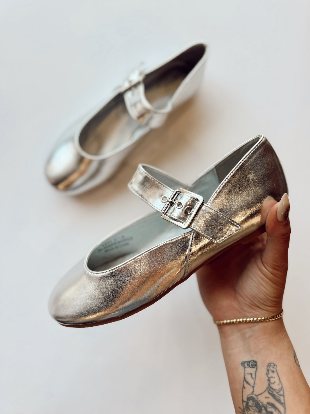 the Skylar metallic ballet flat - silver The Uptown Boutique the Skylar metallic ballet flat - silver The Uptown Boutique